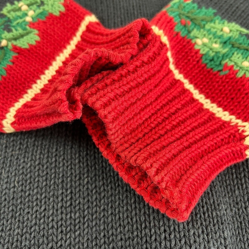 Orvis Holly Festive Sweater Cardigan Women's‎ Knit Christmas Holiday L - Picture 9 of 14